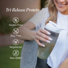 Isagenix nutrition facts panel shows non-GMO and gluten-free attributes