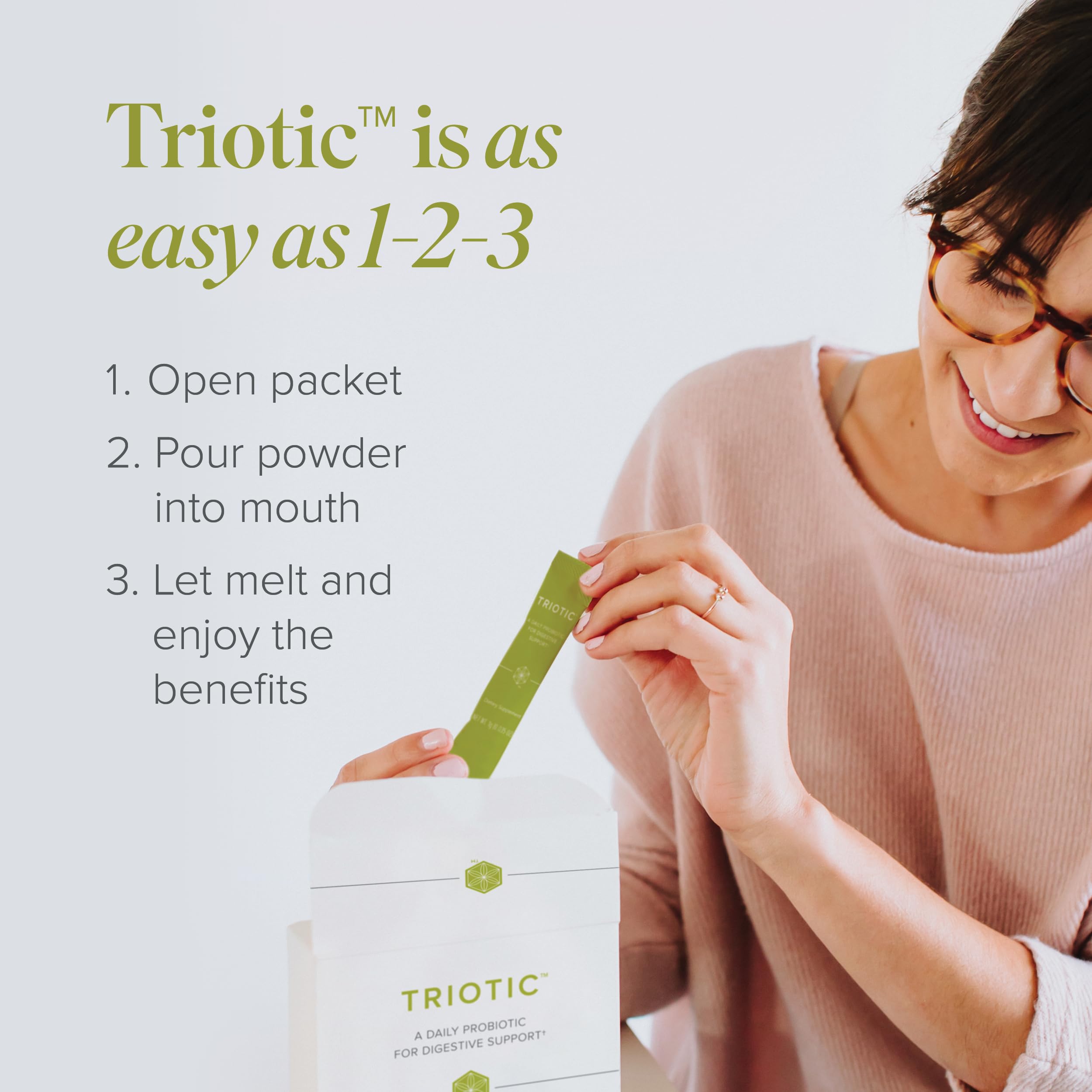 Isagenix Triotic compact packets for convenient daily probiotic use