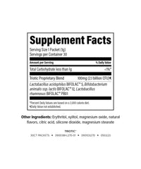 Isagenix Triotic fast-melt on tongue for quick, convenient daily probiotic care