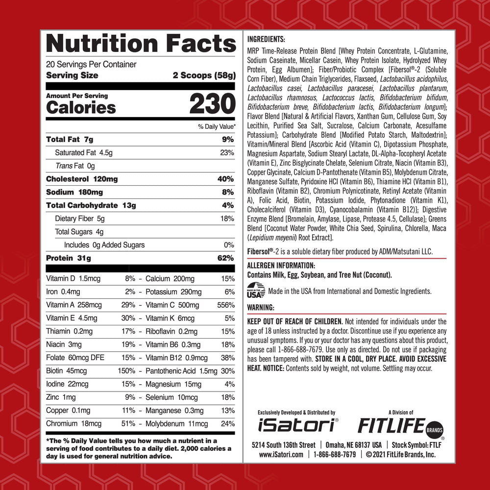 iSatori Eat Smart MRP vanilla shake in a glass for on-the-go nourishment