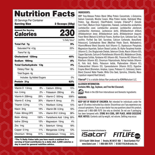 iSatori Eat Smart MRP vanilla shake in a glass for on-the-go nourishment