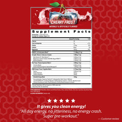 iSatori Morph X5 Cherry Frost bottle shows energy and focus support