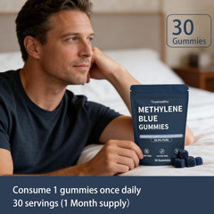 iscentan Truehealthic Methylene Blue Gummies packaging closed highlighting premium formula.