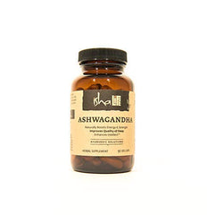 ISHA Ashwagandha supplements bottle on a clean surface for daily energy support.