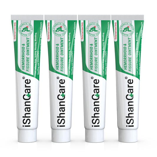 Ishancare hemorrhoid cream tube front for quick relief and comfort.
