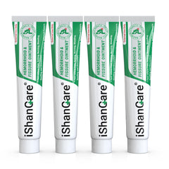 Ishancare hemorrhoid cream tube front for quick relief and comfort.