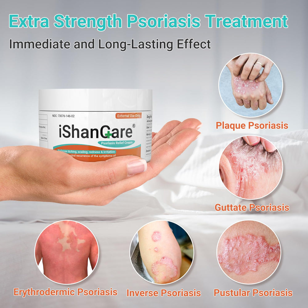 Texture of Ishancare Psoriasis Cream being applied to skin for soothing relief