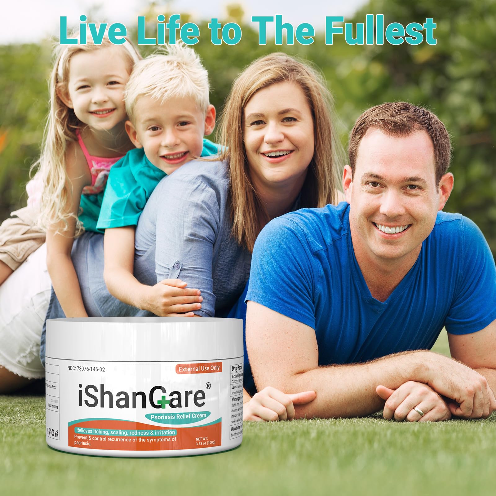 Ishancare Psoriasis Cream on scalp context for itch relief