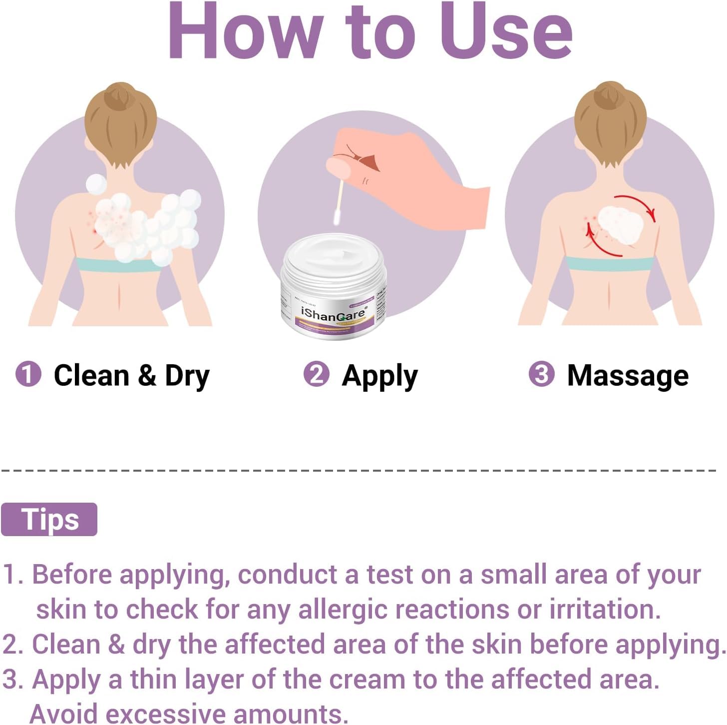 ishancare Urticaria Cream before-after illustrates symptom relief
