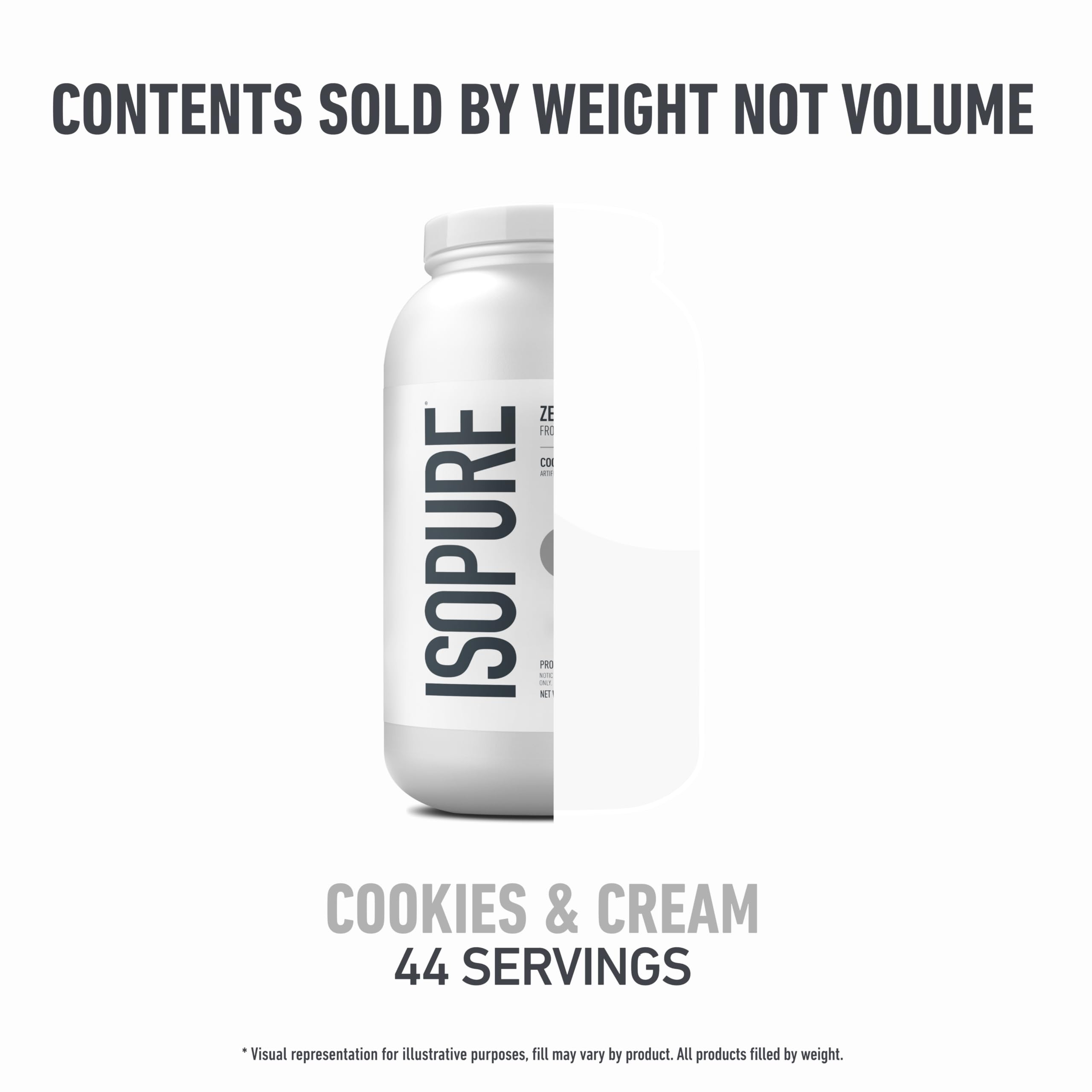 Isopure 25g protein per serving for recovery and daily use.