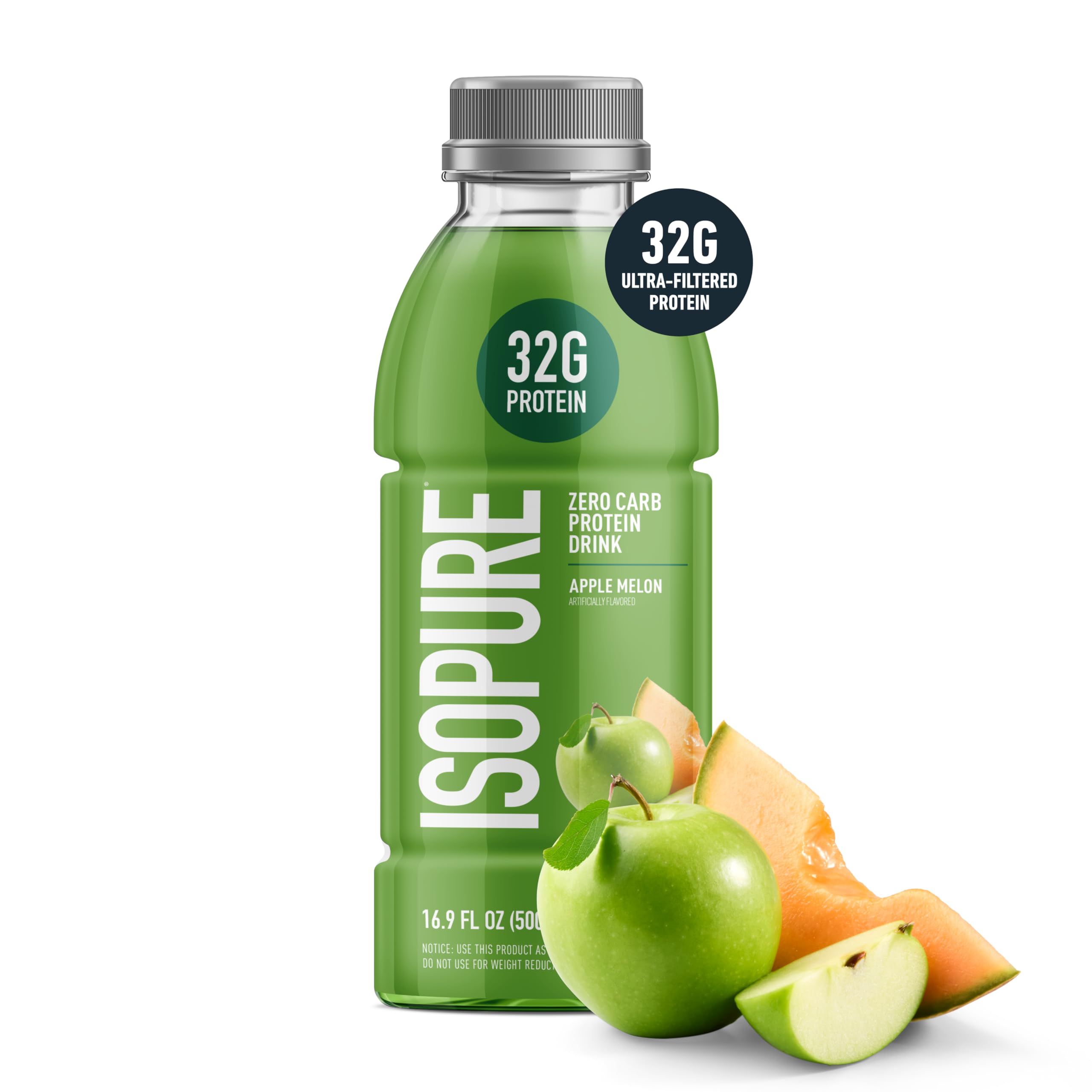 Isopure Apple Melon pour demonstrates on-the-go protein hydration after training.
