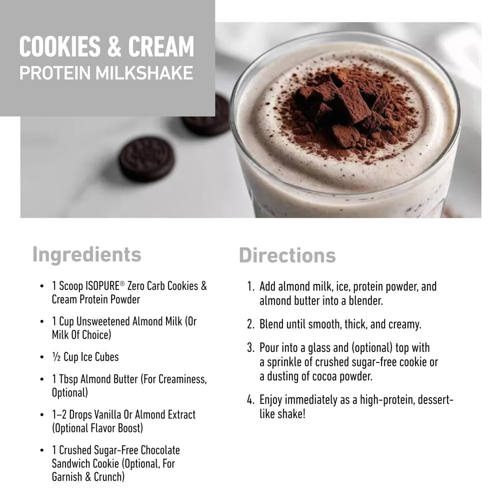 Isopure powder used in baking for protein enrichment.