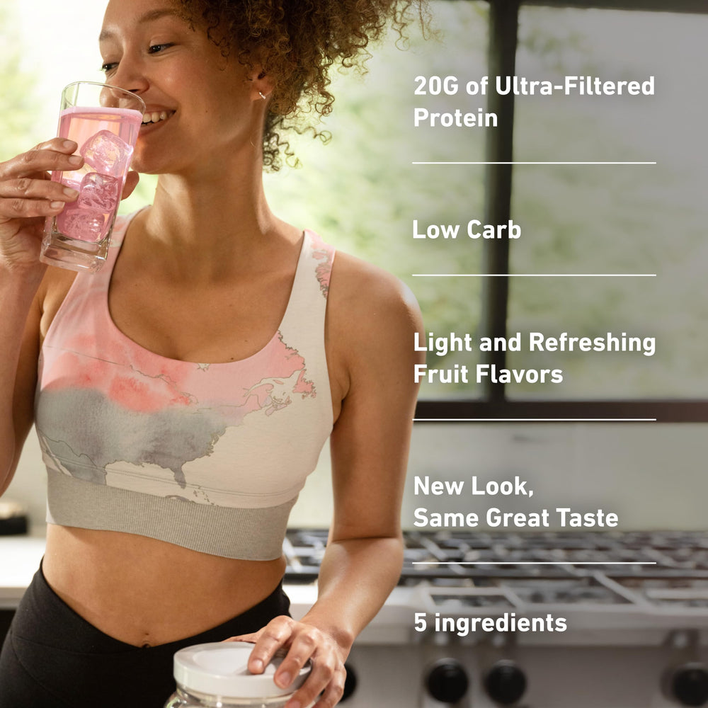Nutrition label of Isopure Clear Whey Isolate highlights gluten-free claim