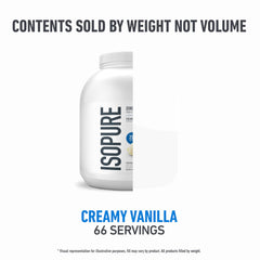 Isopure dairy-free friendly protein powder tub for versatile use