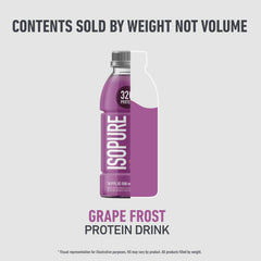 Isopure Grape Frost bottle with refreshing look