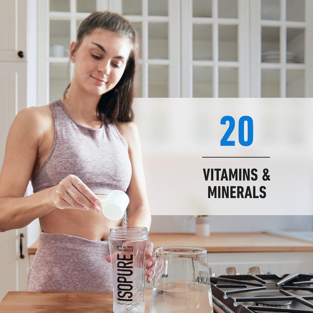 Keto-friendly Isopure protein powder suitable for low-carb diets
