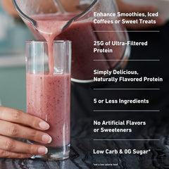 Isopure Low Carb Strawberry label close-up showing clean ingredients
