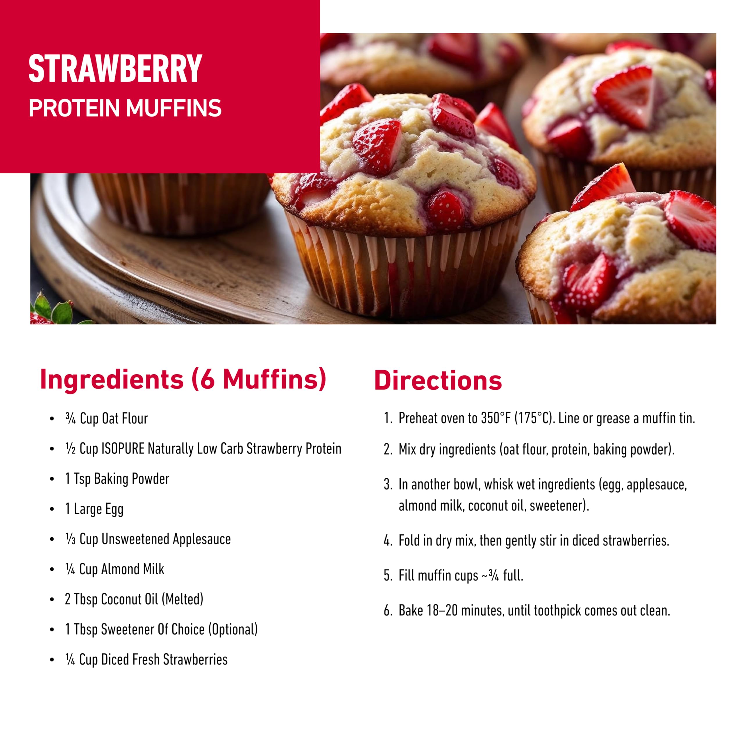Isopure Low Carb Strawberry mixed in a glass for a creamy shake