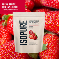 Isopure Low Carb Strawberry shaker cup ready for smoothies