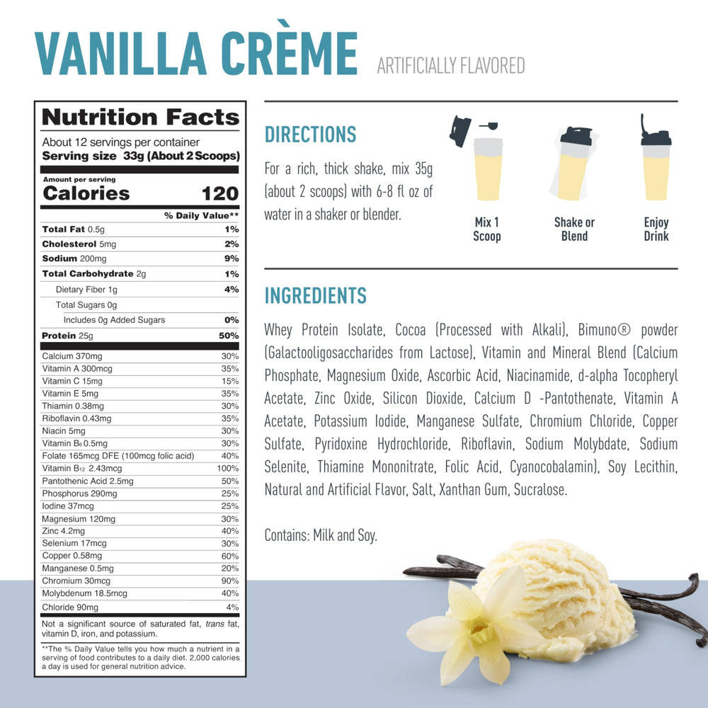 Isopure Protein + Gut Health Vanilla Creme mixer bottle for on-the-go protein