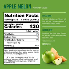 Isopure ready-to-drink bottle Apple Melon ideal for travel or gym sessions.