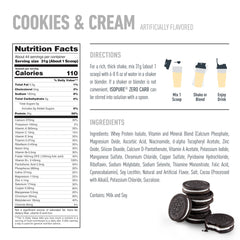 Isopure shake in glass showing creamy texture and flavor.