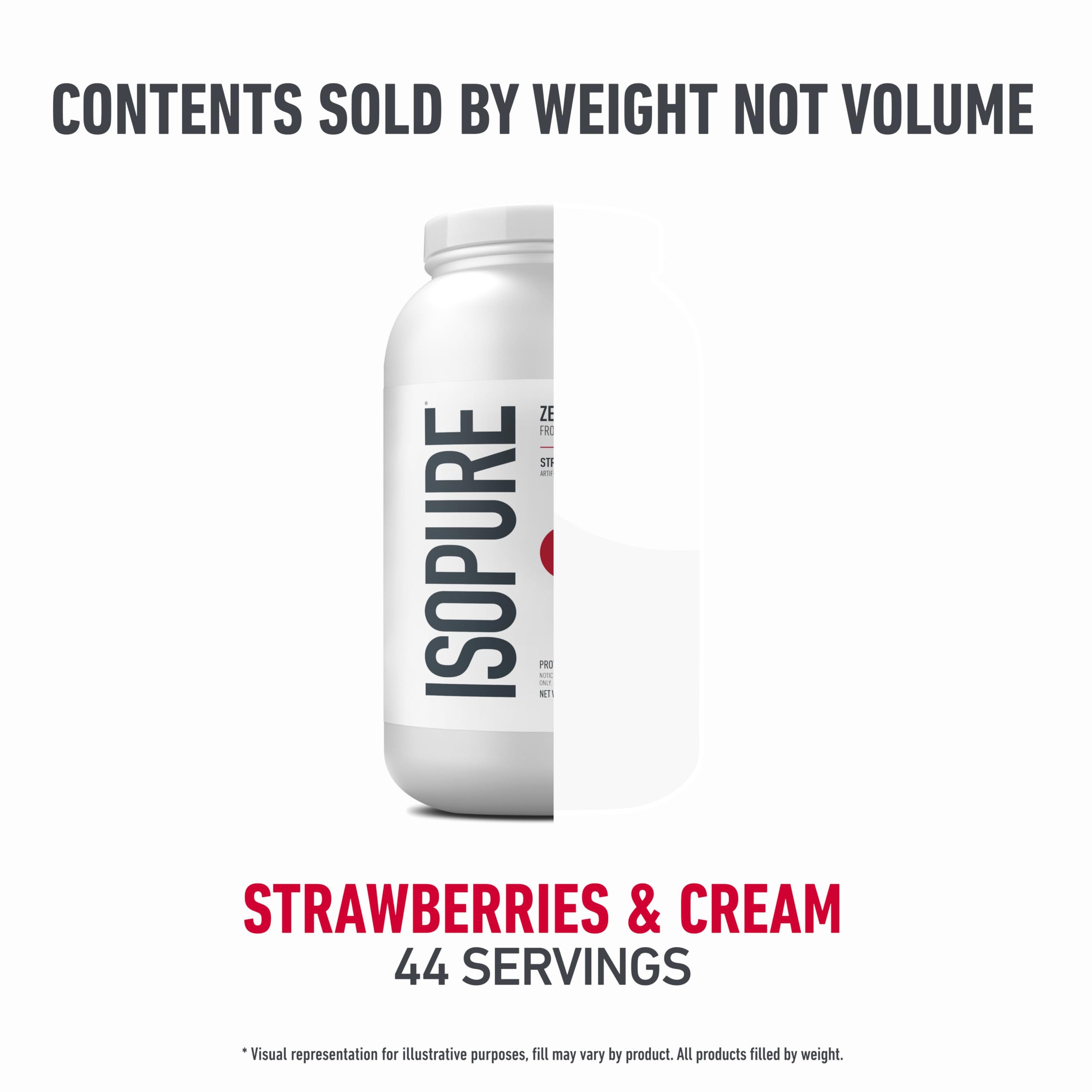 Isopure Strawberries & Cream flavor close-up suggesting creamy taste