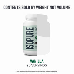 Isopure unflavored plant-based protein powder serving versatile for foods