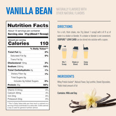 Isopure Vanilla Bean shake in cup emphasizes smooth texture.