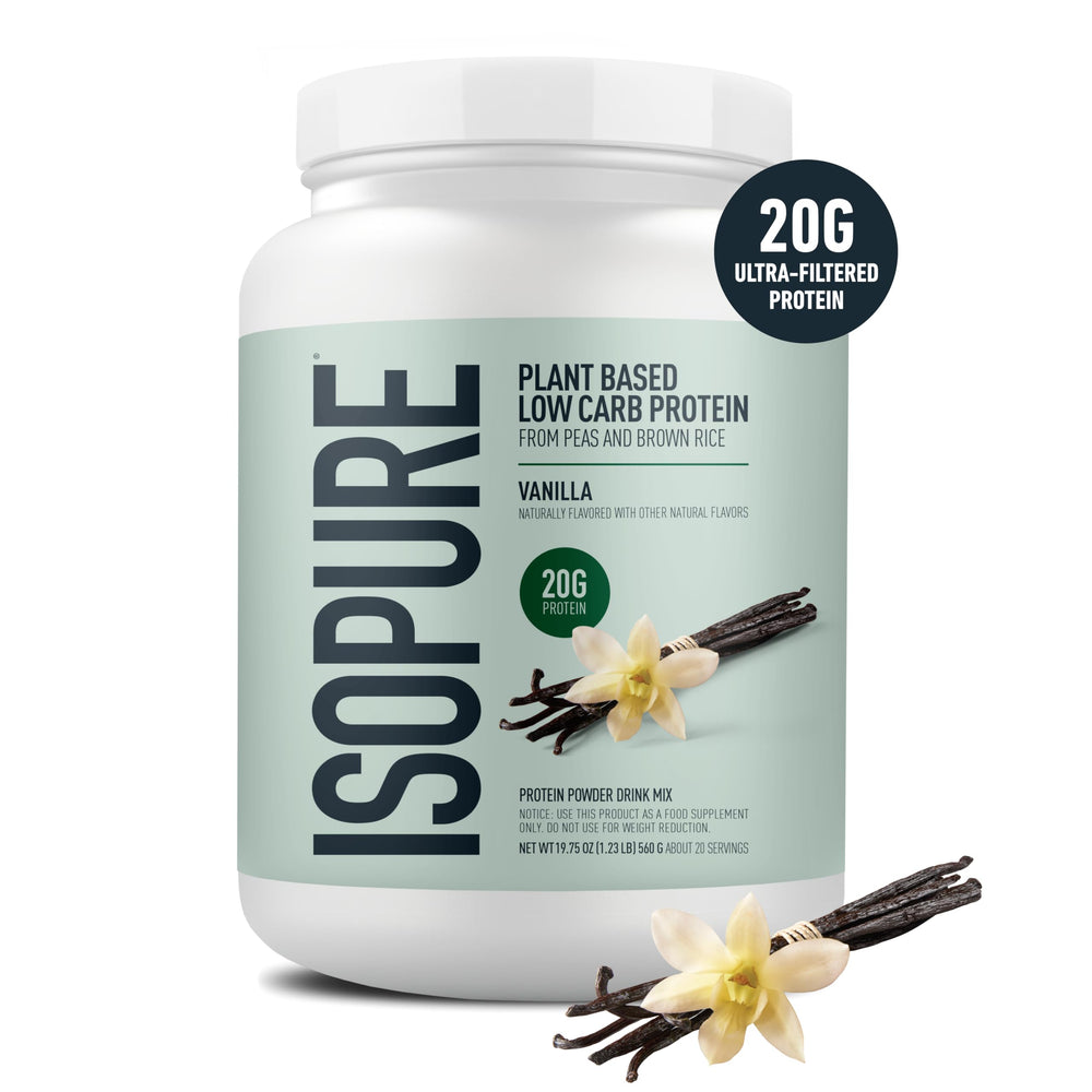 Isopure vanilla protein shake pour showing smooth, creamy texture