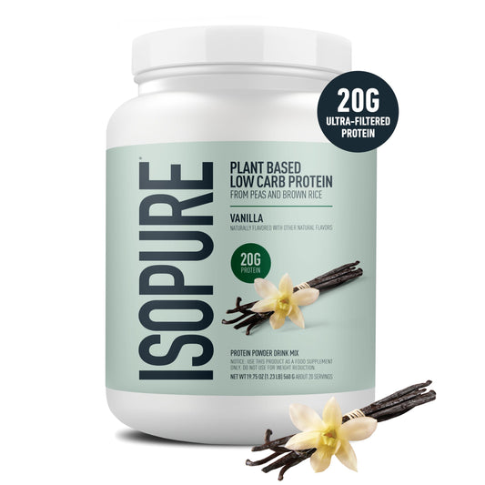 Isopure vanilla protein shake pour showing smooth, creamy texture