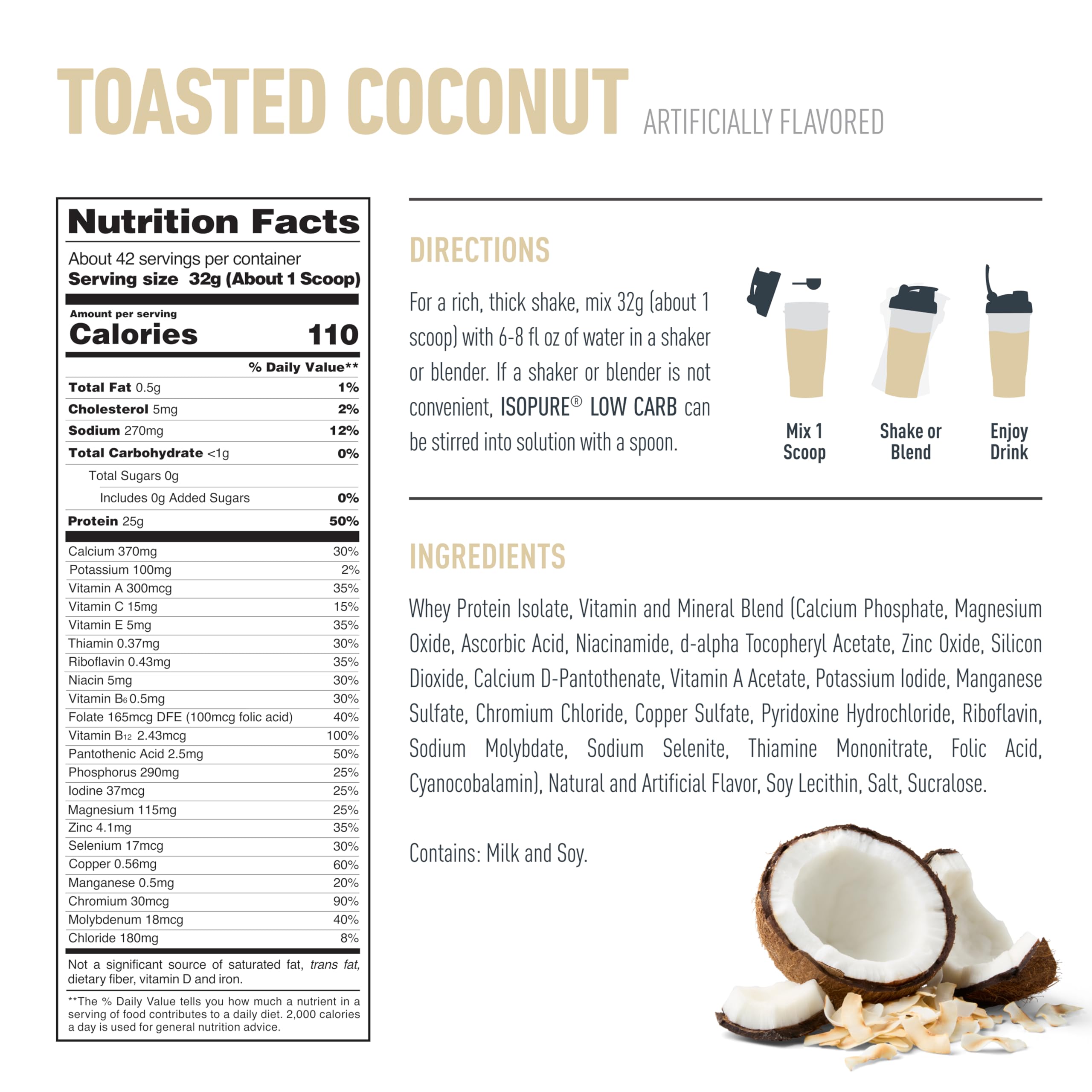 Isopure measuring cup shows precise serving for daily protein
