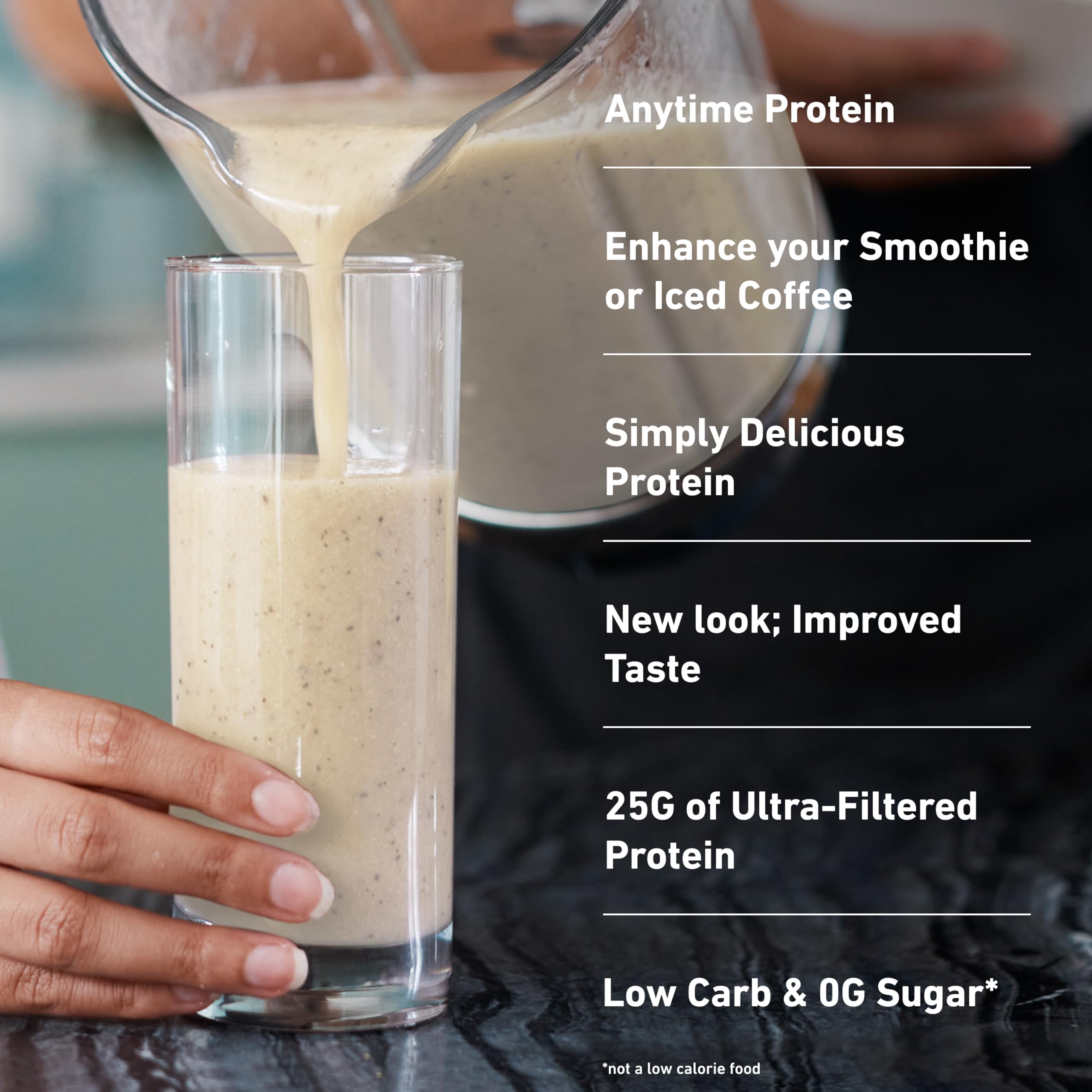Isopure shake glass with toasted coconut flavor for smooth mixes