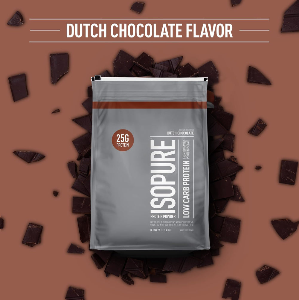Isopure whey protein scoop showing 25g per serving for daily fueling