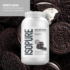 Isopure zero carb label highlighting a low-carb option.