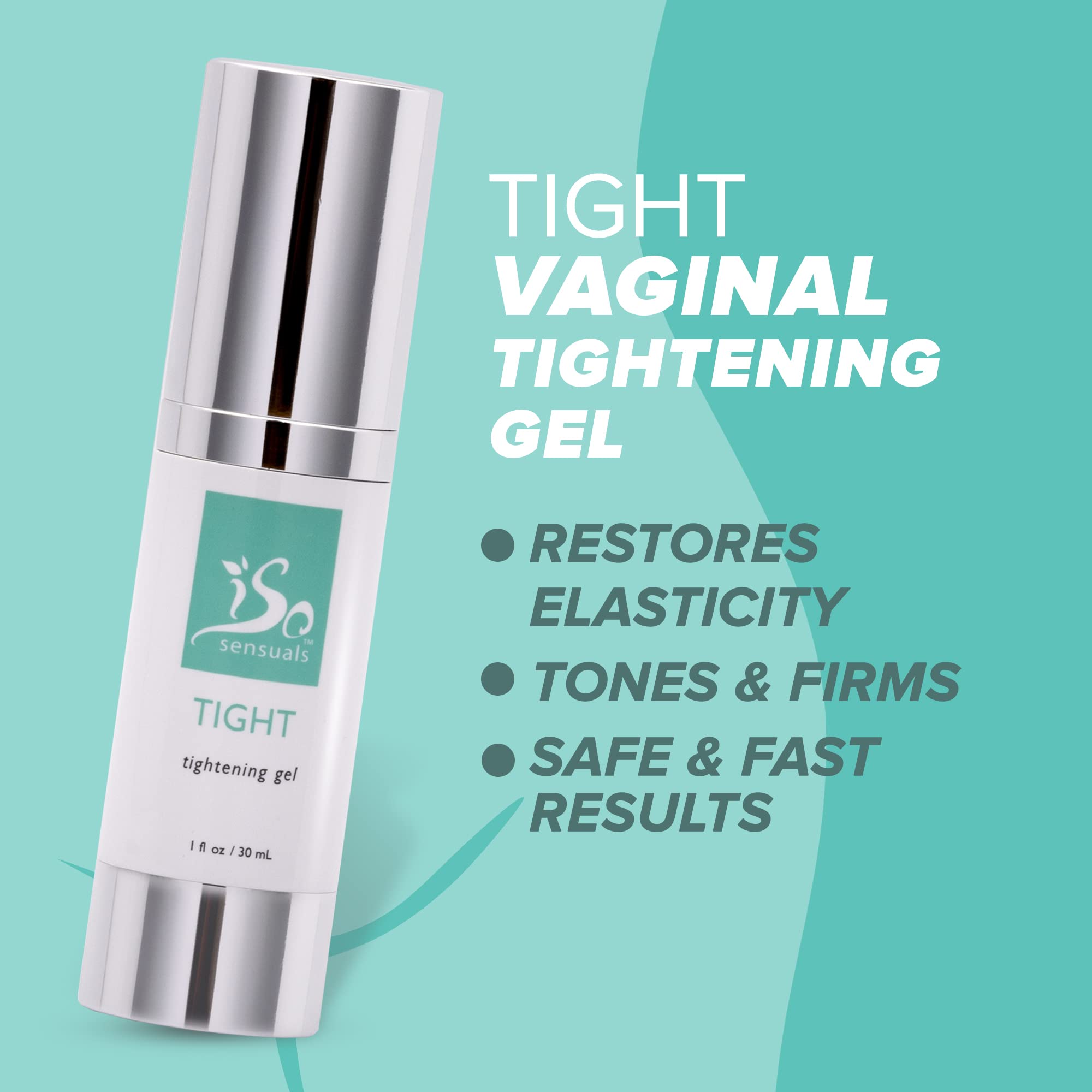IsoSensuals TIGHT bottle highlights Witch Hazel for soothing care during use.