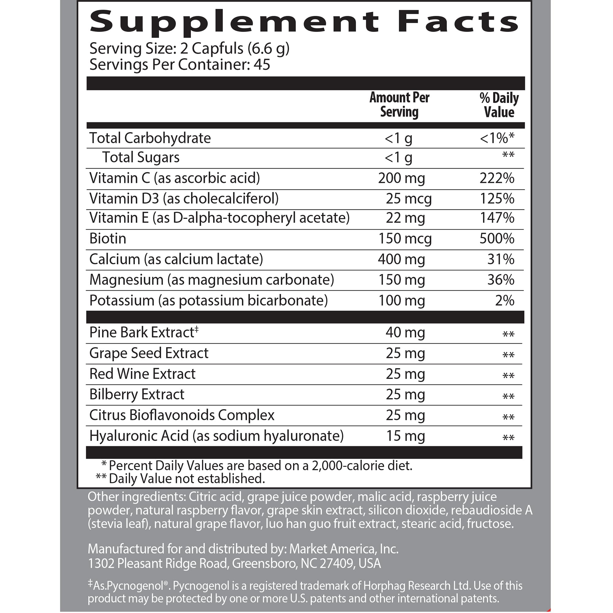 Isotonix OPC-3 Beauty Blend antioxidants pine bark grapes bilberry protecting skin.