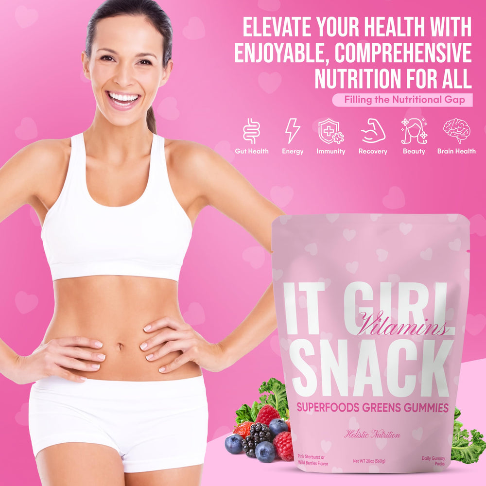 It Girl Vitamins 30-day snack packs shown for convenient on-the-go nutrition