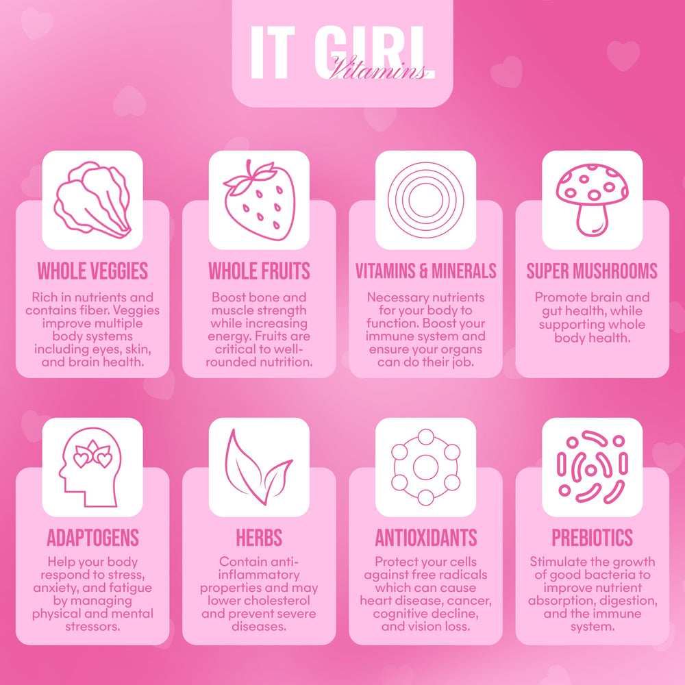 It Girl Vitamins fiber-rich greens gummies serving in a snack pack