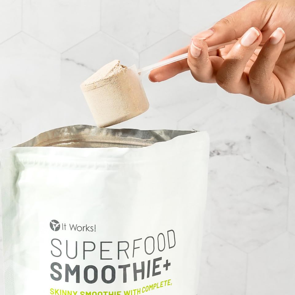 It Works! Smoothie+ Tropical Fruit ingredients panel highlights a nutrient-rich blend