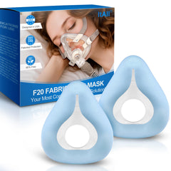 ItAll 2PCs F20-style fabric mask blue close-up, cooling fabric for breathable comfort