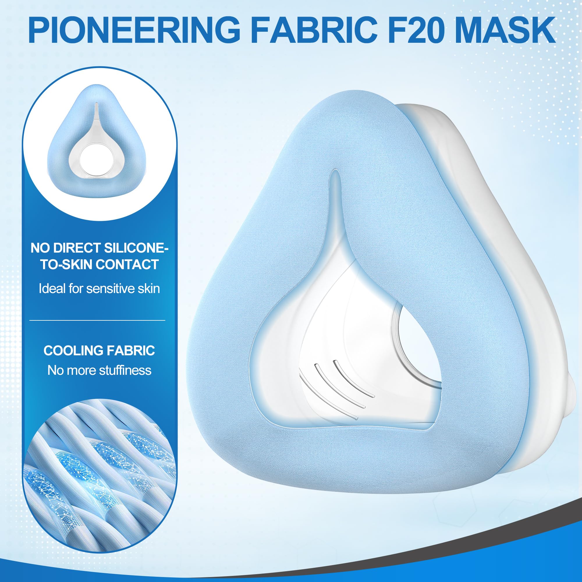 ItAll cooling fabric texture close-up illustrates smooth touch and ventilation