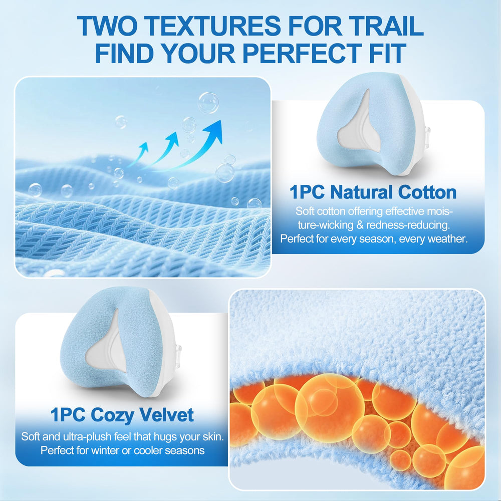 Secure seal adapts to facial contours for stable airflow with ItAll cushion.