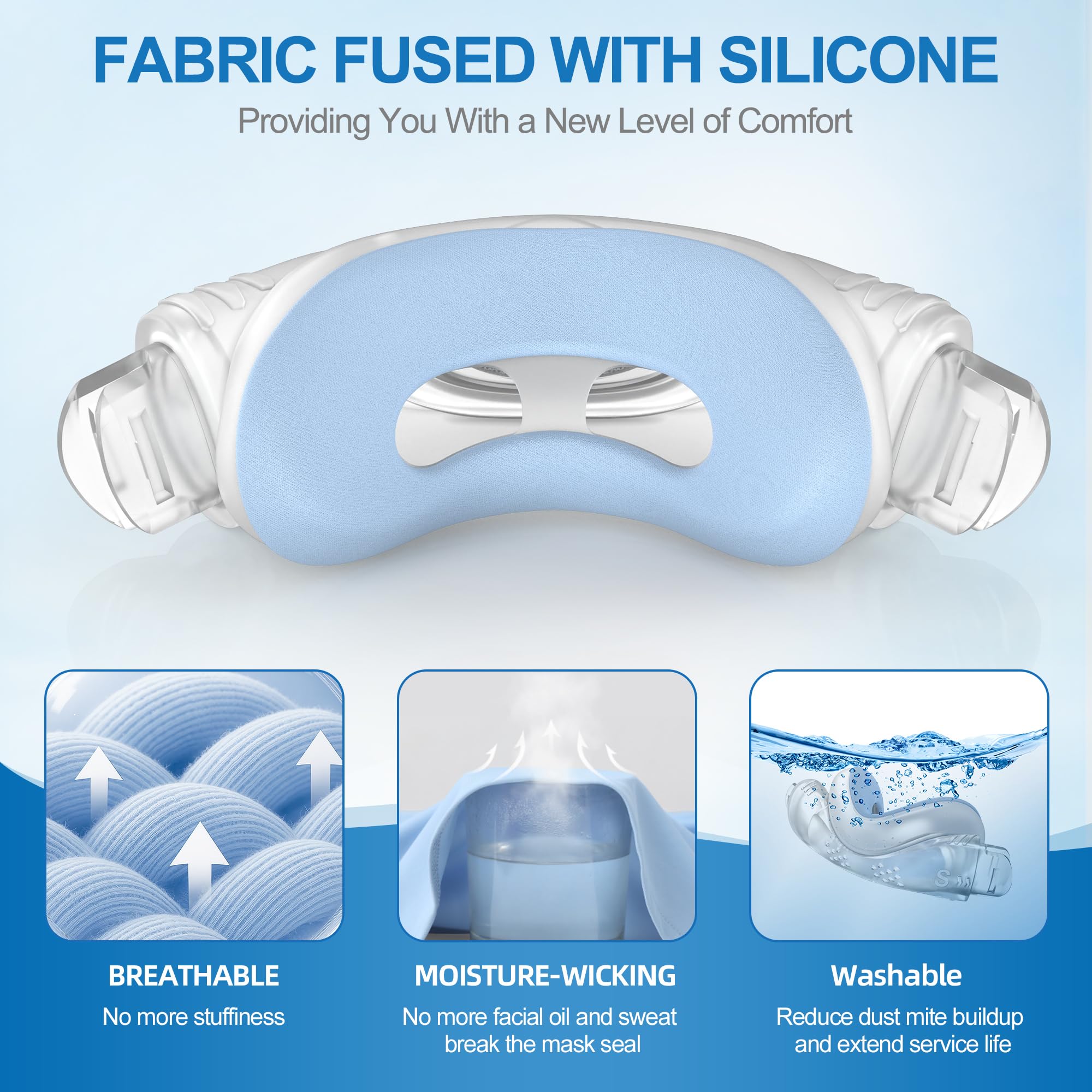 ItAll nose-bridge cotton wrap creates a secure, comfortable seal.