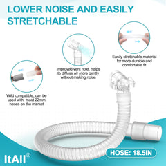 ItAll open-view frame for AirFit F40 supports glasses-friendly overnight use.