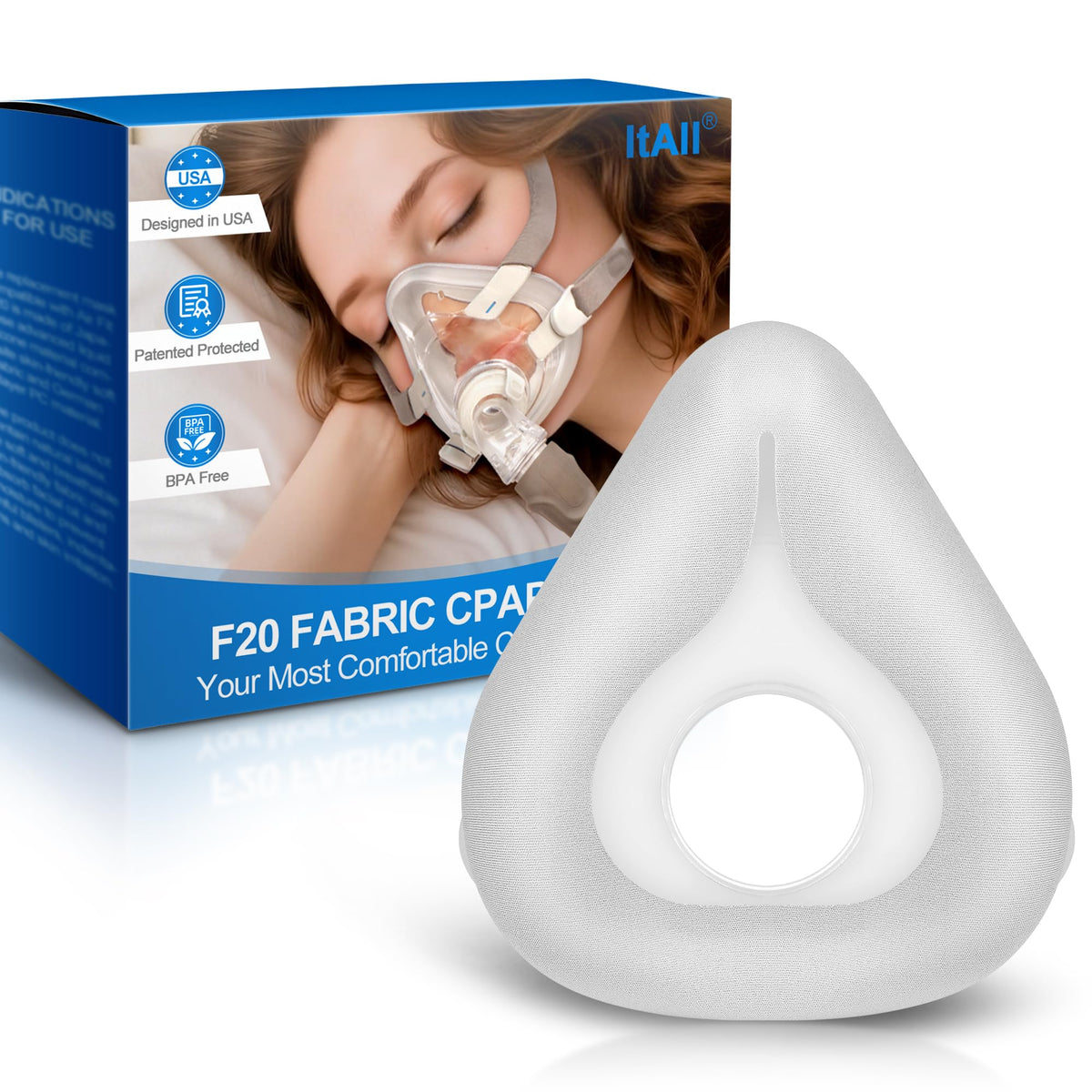 ItAll replacement cushion wrapped in cotton for skin-friendly comfort on F20 masks