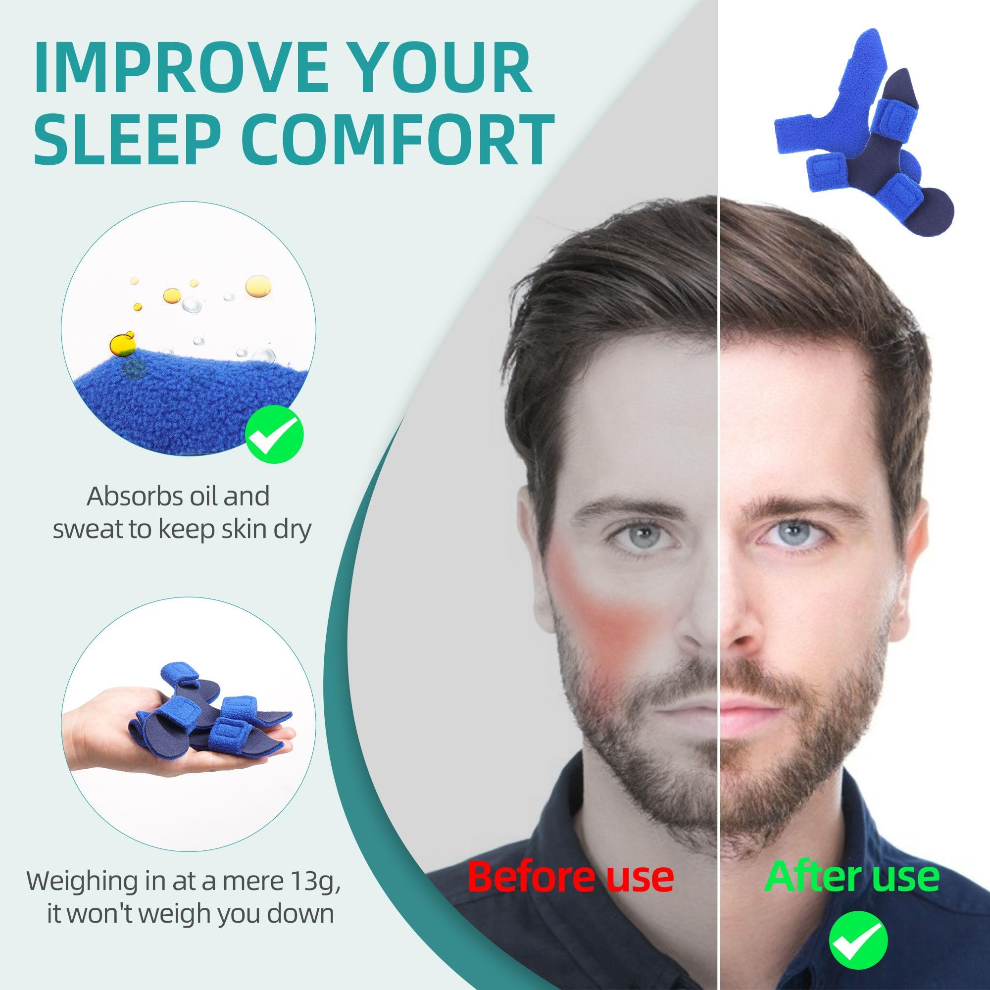 ItAll soft pads provide gentle contact for a more comfortable night.