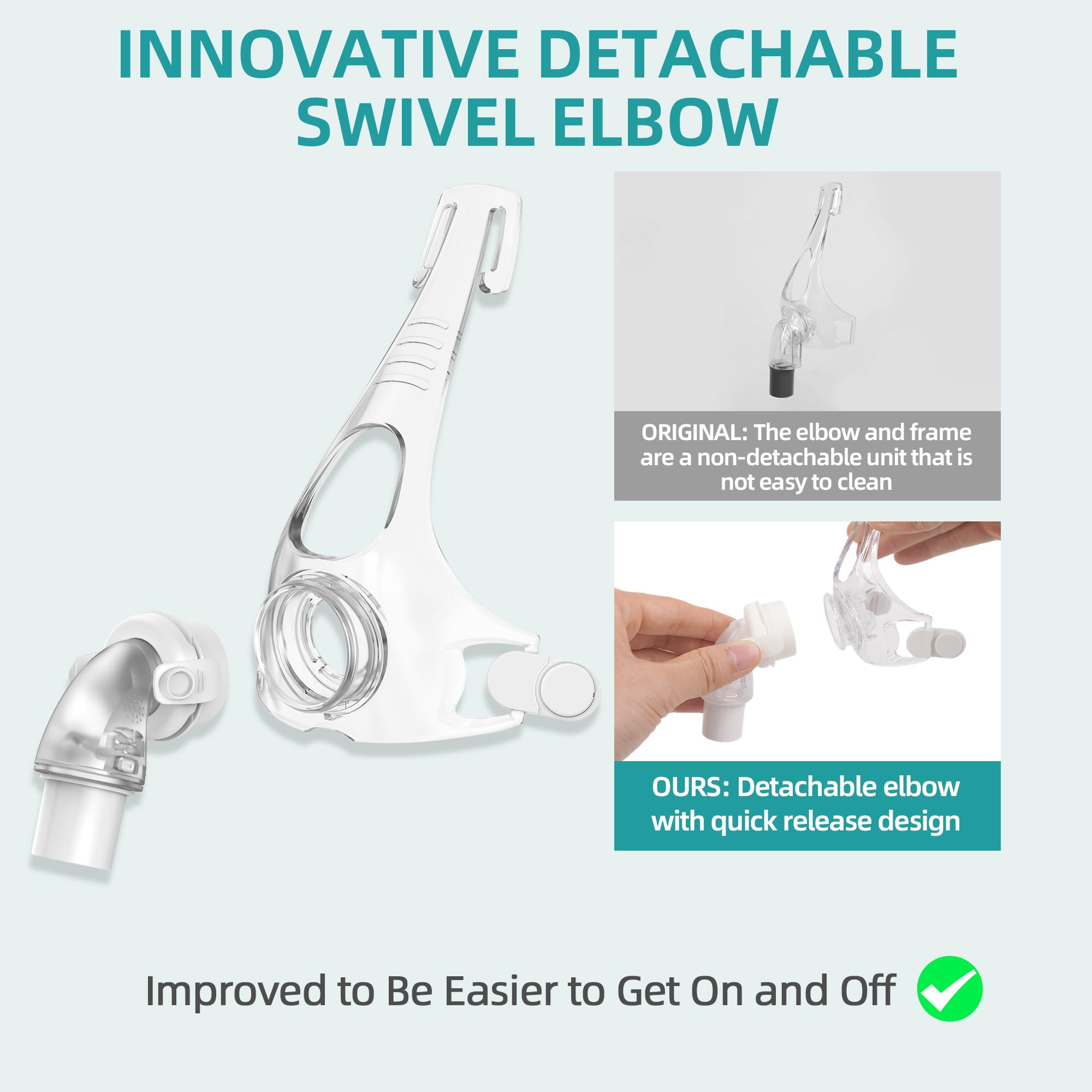 ItAll swivel elbow ensures a reliable seal and reduces resistance during assembly.