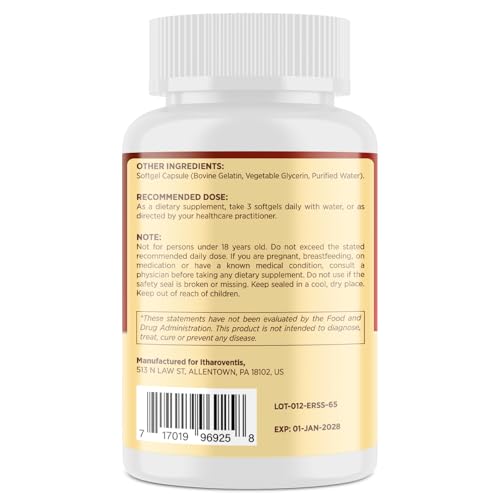 Itharoventis red yeast rice bergamot blend capsules in a bottle as part of a holistic formula.