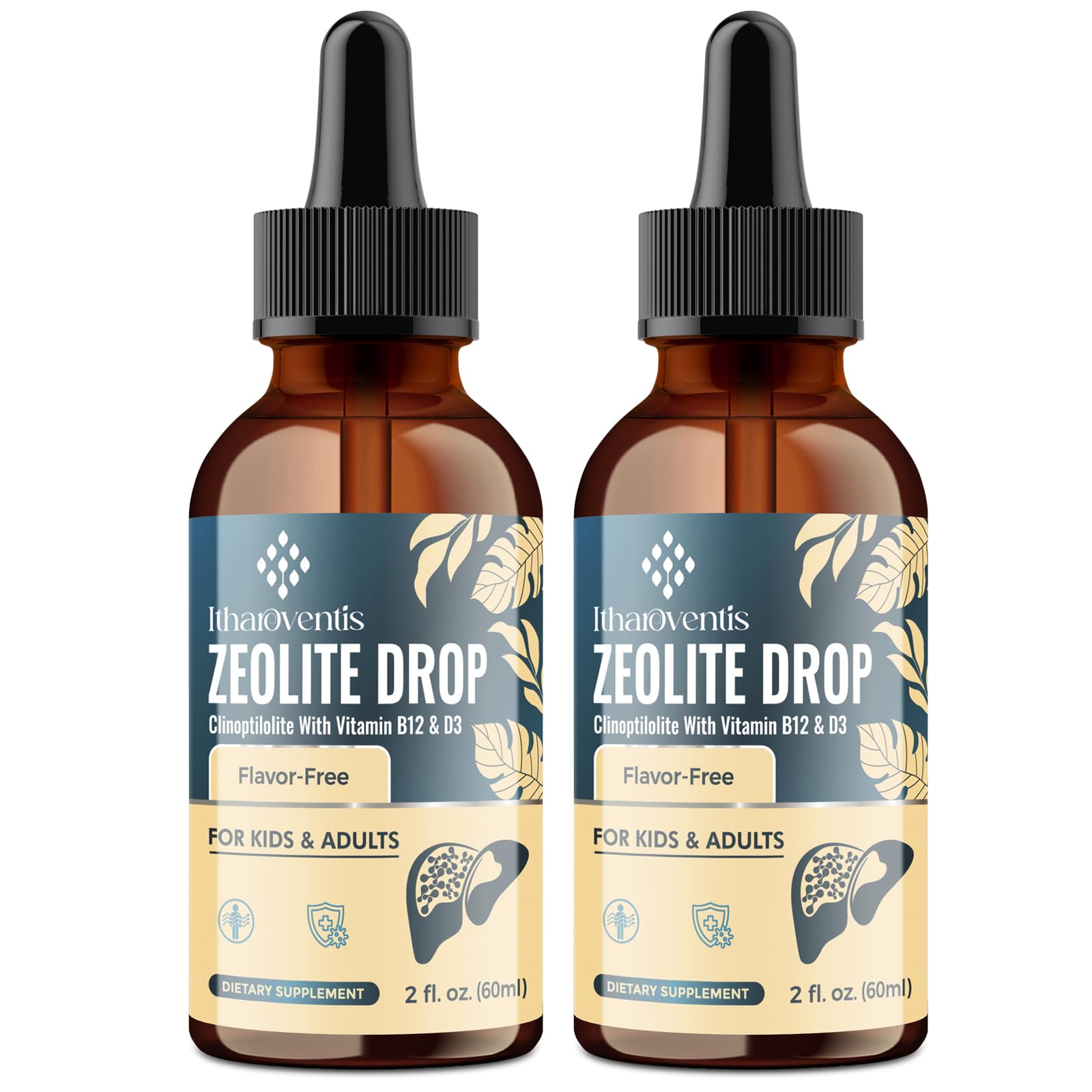 Itharoventis Zeolite Detox Liquid Drops bottle shown for easy daily use